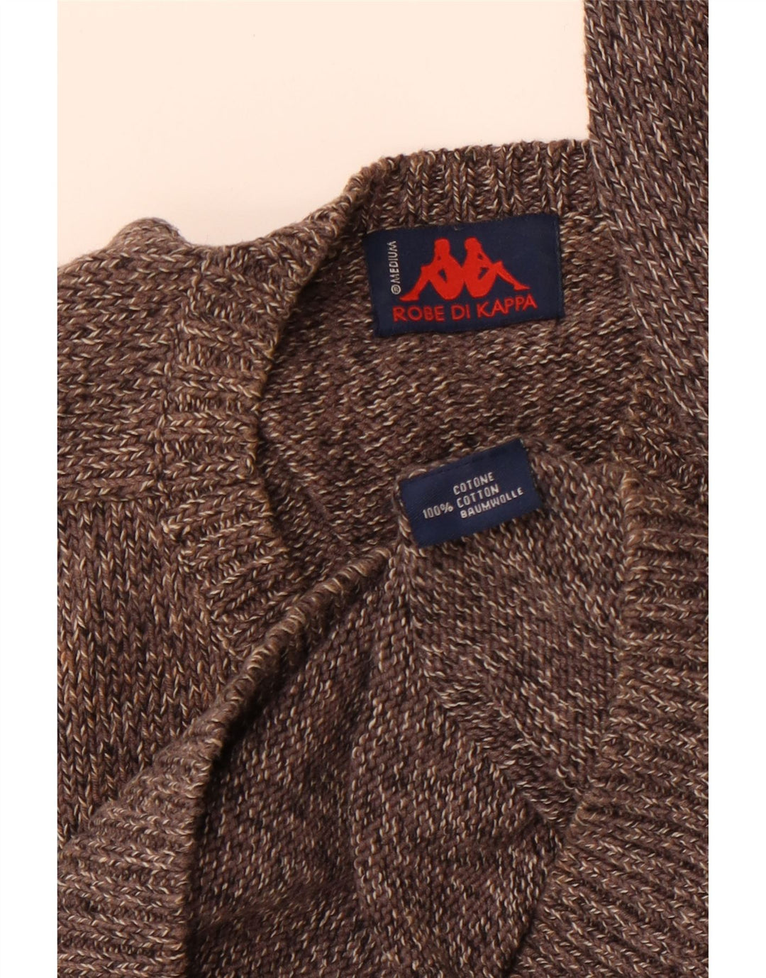 KAPPA Herre V-hals sweater mellemgrå bomuld