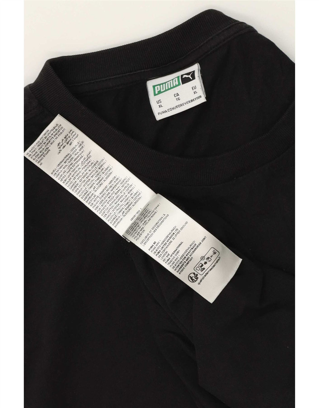 Puma Herre Grafisk T-Shirt Top XL Sort Bomuld
