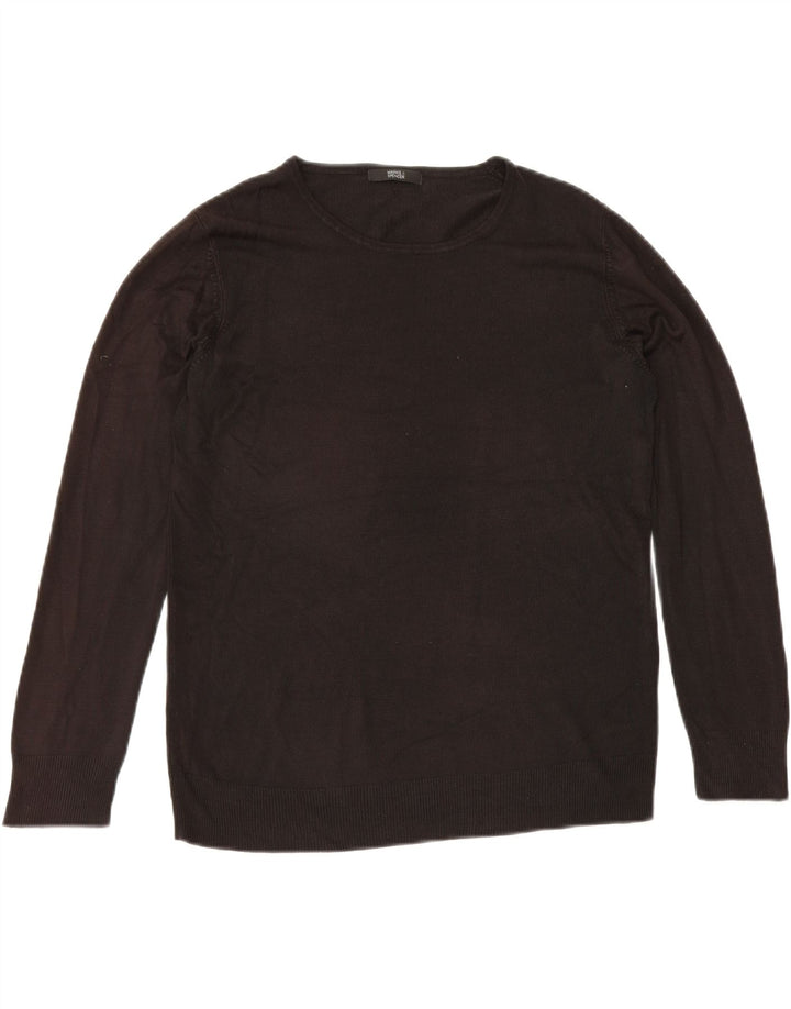 Marks & Spencer Dame sweater med rund hals DK 12 Medium Sort Akryl