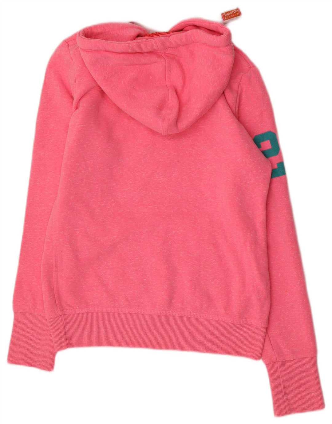 SUPERDRY Grafisk hættetrøje til kvinder UK 10 Small Pink Bomuld