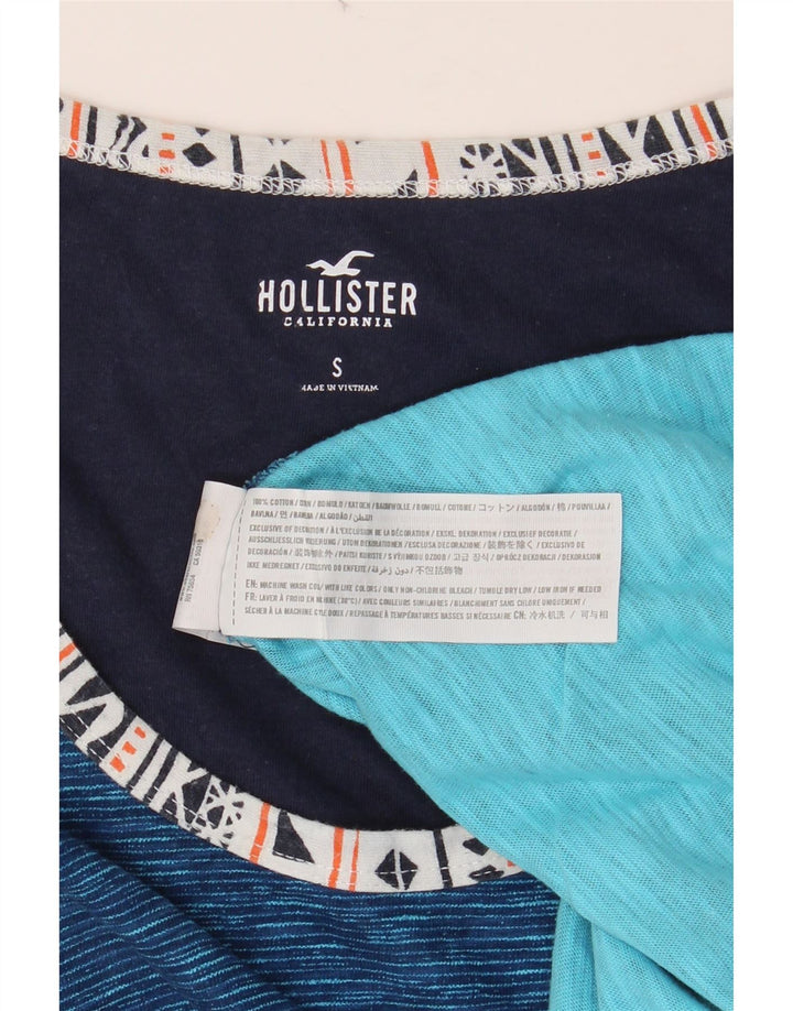 HOLLISTER Herrevest Top Lille Blå Nålestribet Bomuld