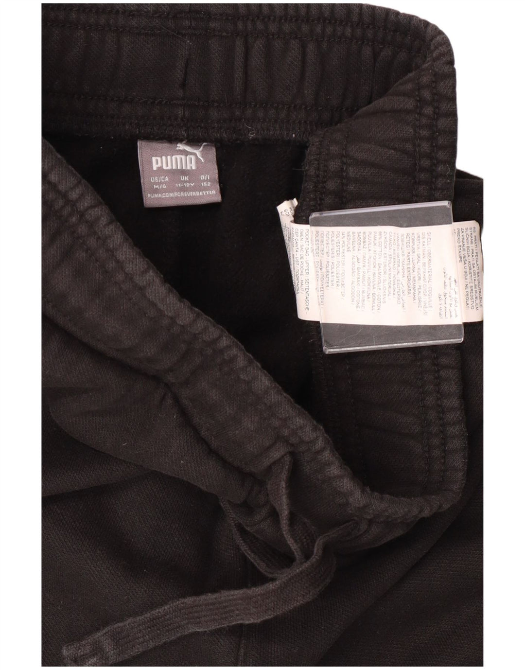 Puma drenge grafisk træningsdragt bukser jogger 11-12 år sort bomuld