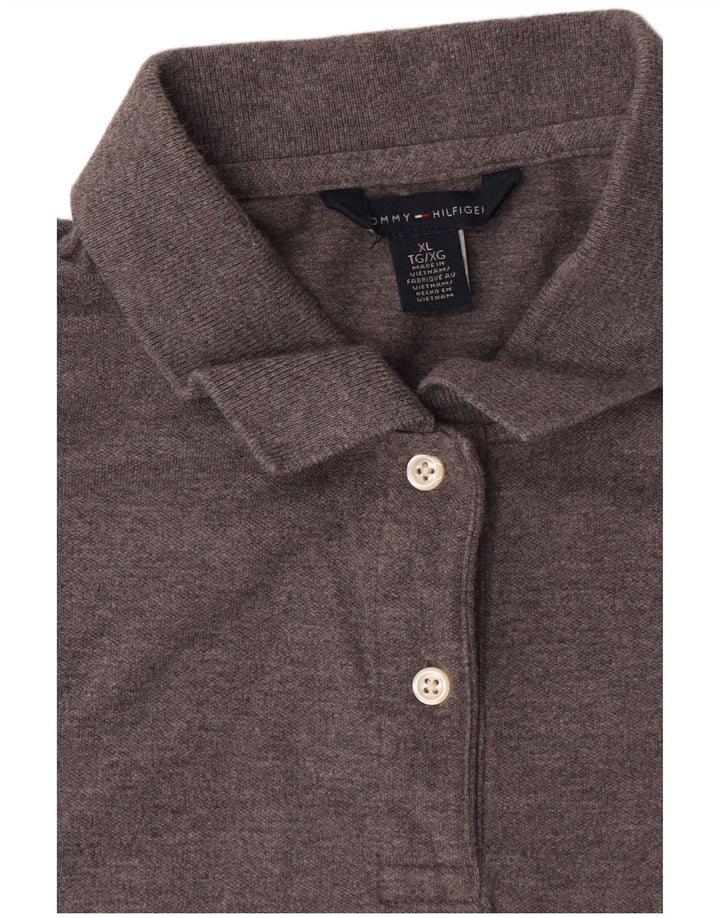 Tommy Hilfiger Dame Polo Shirt UK 18 XL Grå