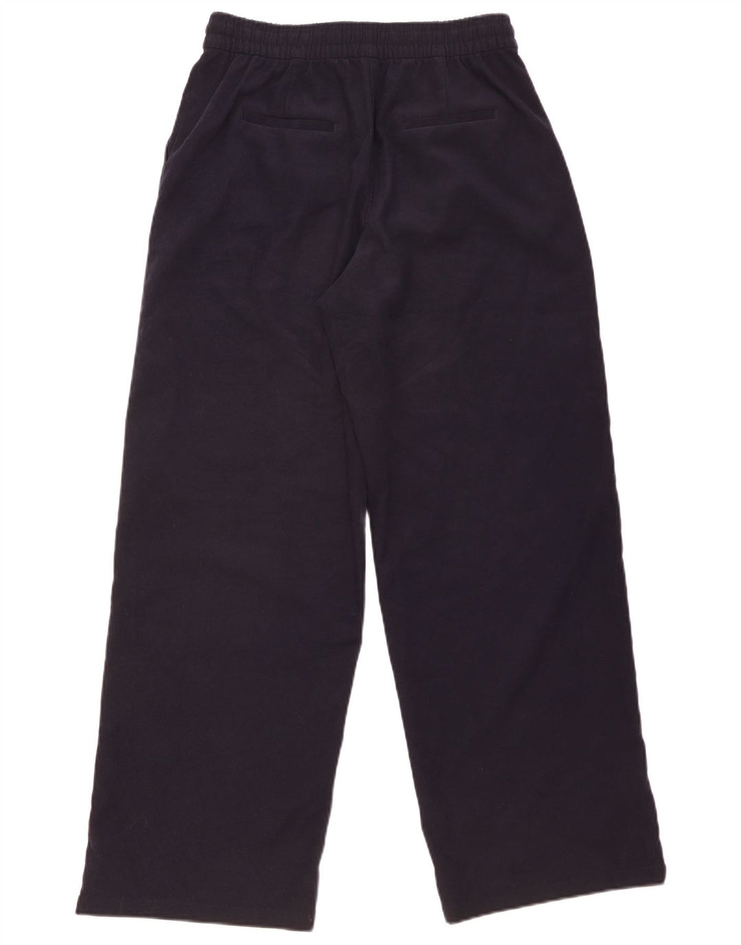 Zara Chinobukser med brede ben til kvinder Large W30 L31 Marineblå polyester