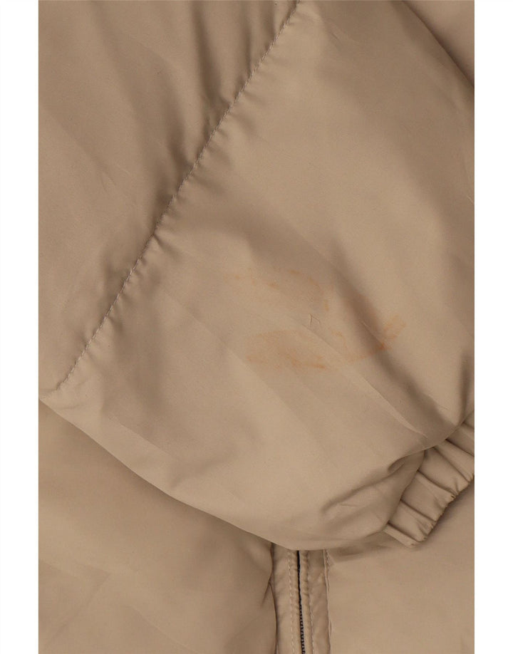 Kappa Herre Hætte Loose Fit Polstret Jakke UK 36 Lille Beige Polyester