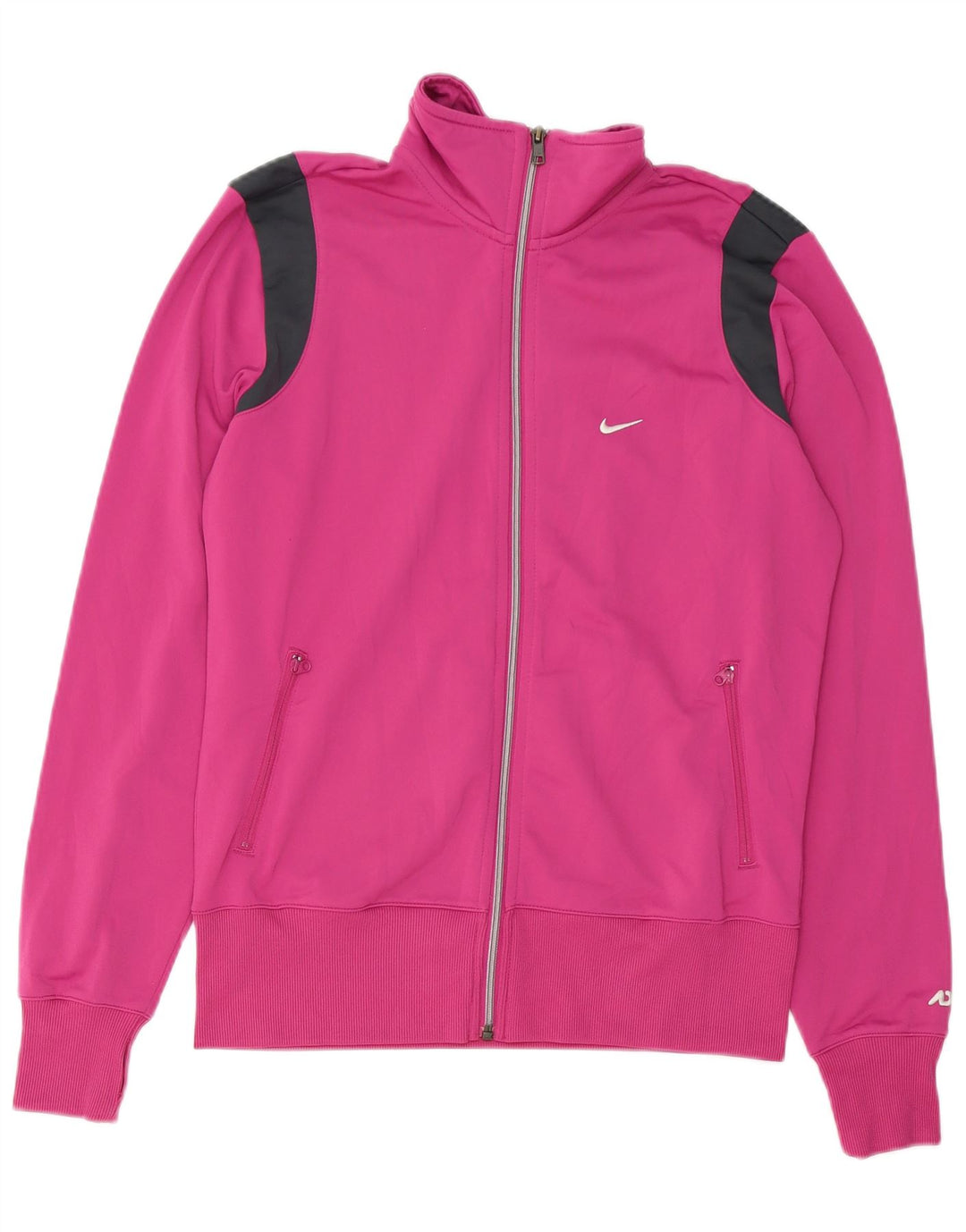 NIKE træningsdragt topjakke til kvinder UK 16 Large Pink Colourblock Polyester