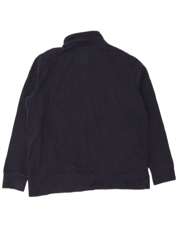 Marks & Spencer Sweatshirt med lynlås til mænd XL marineblå bomuld