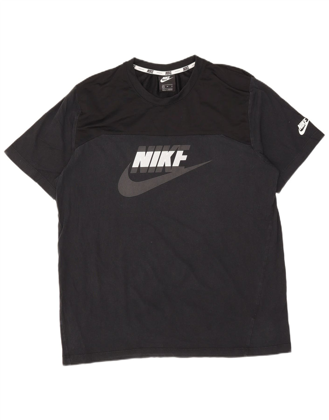 Nike grafisk T-shirt top til mænd XL sort bomuld