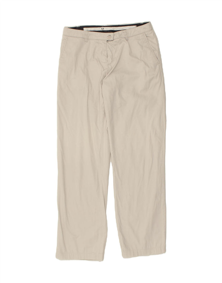 SERGIO TACCHINI Womens Straight Chino Trousers W30 L31 Grey Cotton | Vintage Sergio Tacchini | Thrift | Second-Hand Sergio Tacchini | Used Clothing | Messina Hembry 