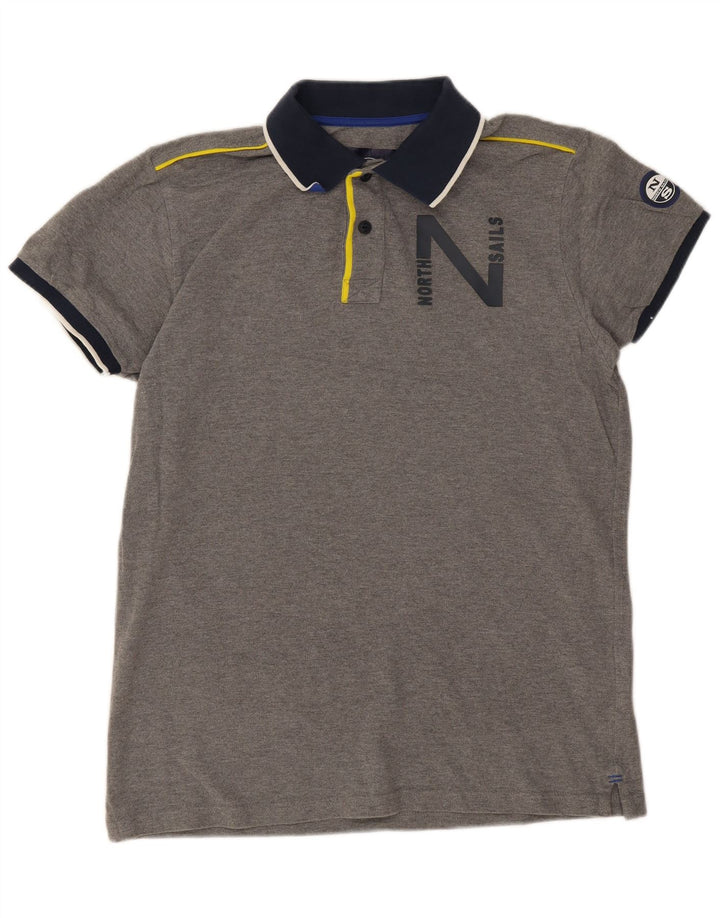 North Sails Herre Grafisk Polo Shirt Stor Grå Bomuld