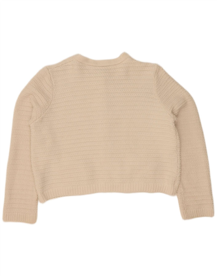 Marks & Spencer Dame Crop Cardigan Sweater UK 16 Large Off White