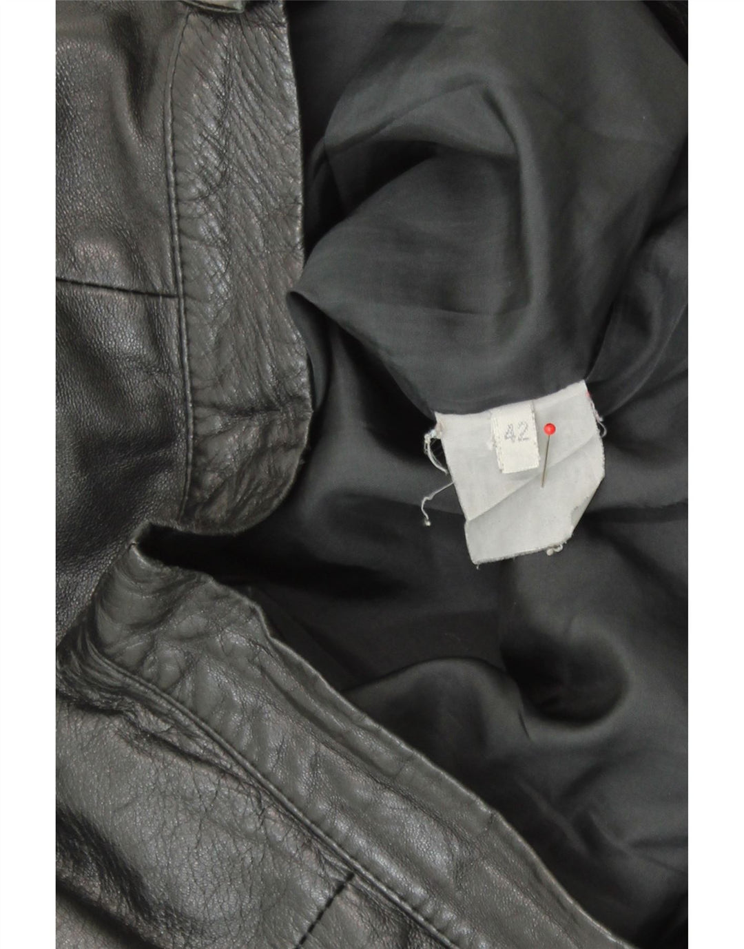 VINTAGE Womens Leather Skirt IT 42 Medium W28 Black Vintage Vintage and Second-Hand Vintage from Messina Hembry 