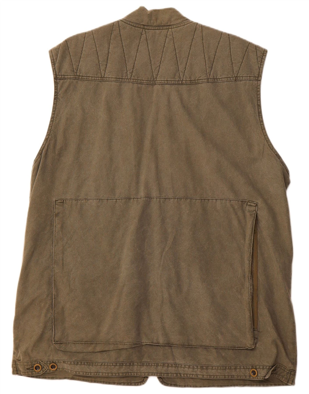 FRANKONIA JAGD Herre Utility Gilet UK 40 Large Khaki Cotton