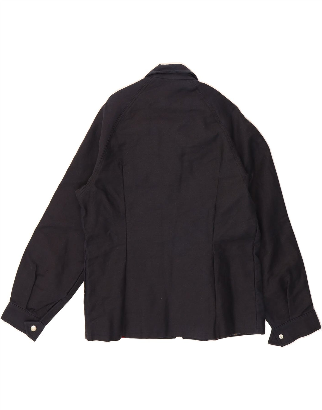 VINTAGE Mens Bomber Jacket IT 50 Large Navy Blue Cotton Vintage Vintage and Second-Hand Vintage from Messina Hembry 