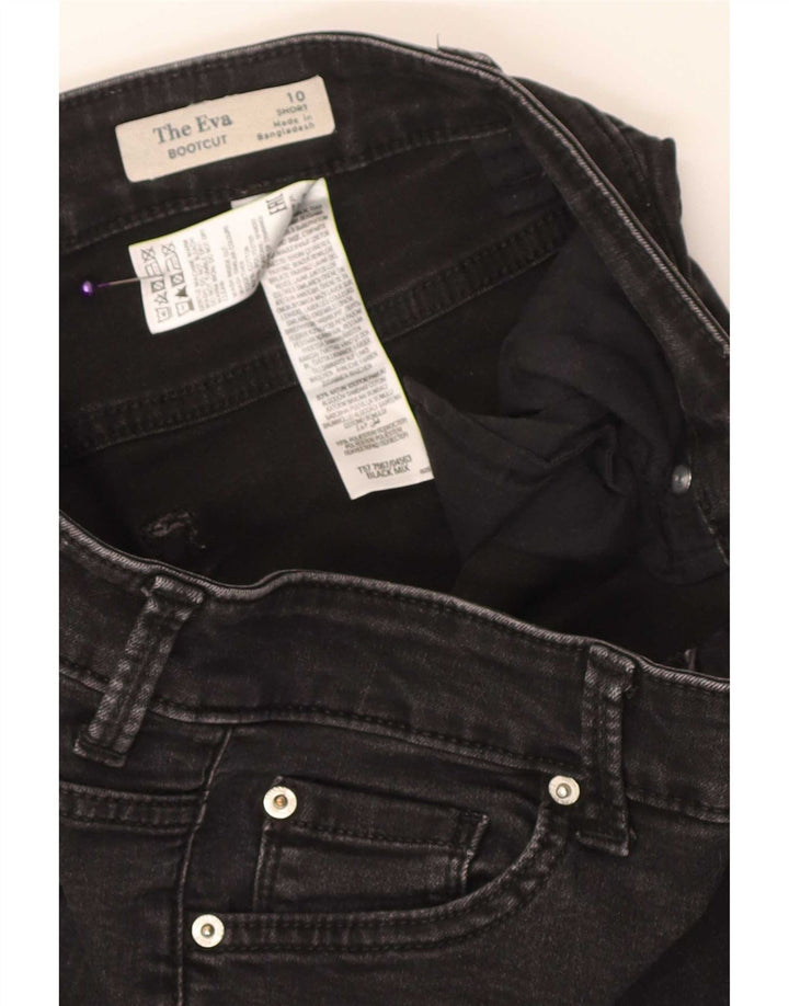 Marks & Spencer Womens The Eva Bootcut Jeans UK 10 Small W28 L27 Black