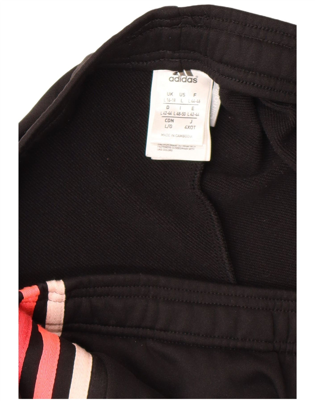 Adidas Womens Climalite træningsdragt bukser UK 16/18 Large Black Polyester