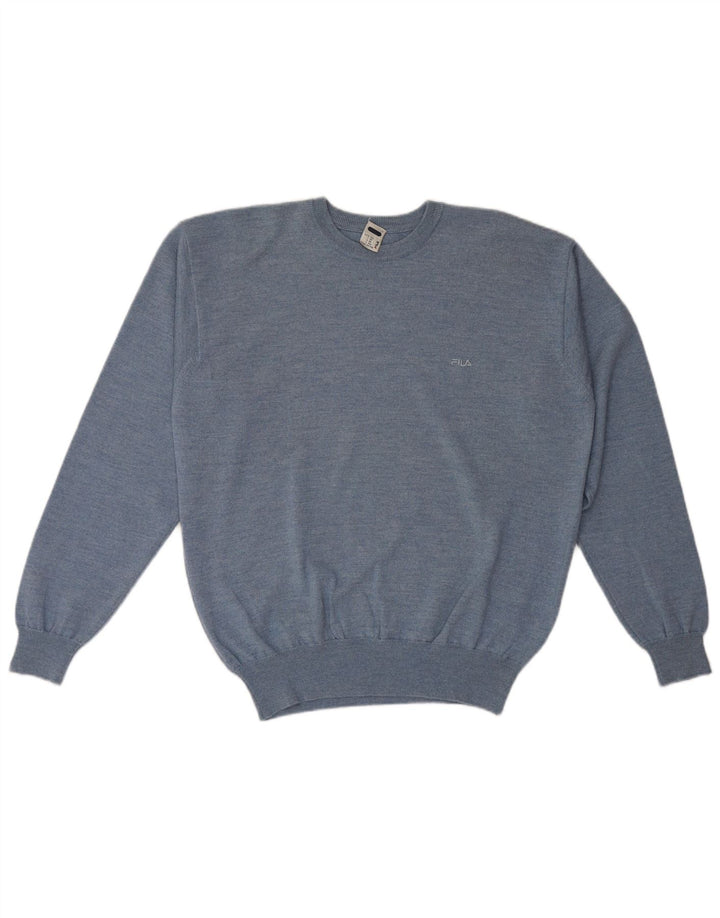 Fila Herre Crew Neck Jumper Sweater 2XL Blå Uld