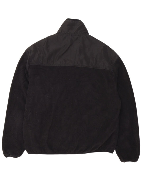 DKNY Mens Fleece Jacket UK 38 Medium Black Polyester
