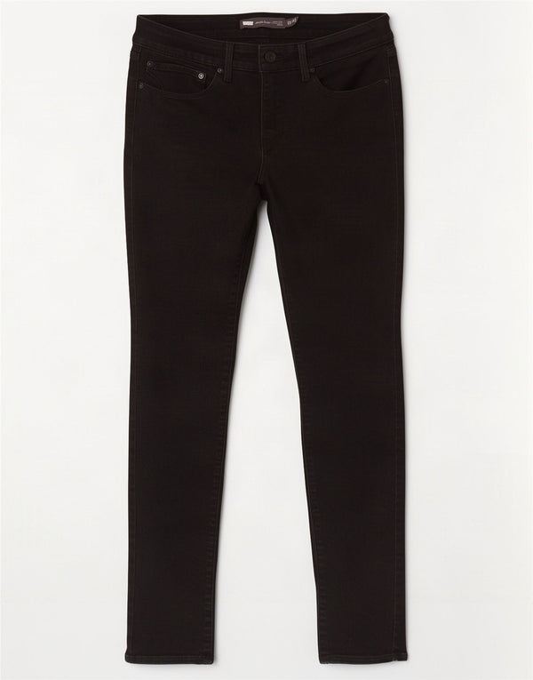 Levi's Womens Slightly Curvy Modern Rise Skinny Jeans W30 L32 Black Cotton