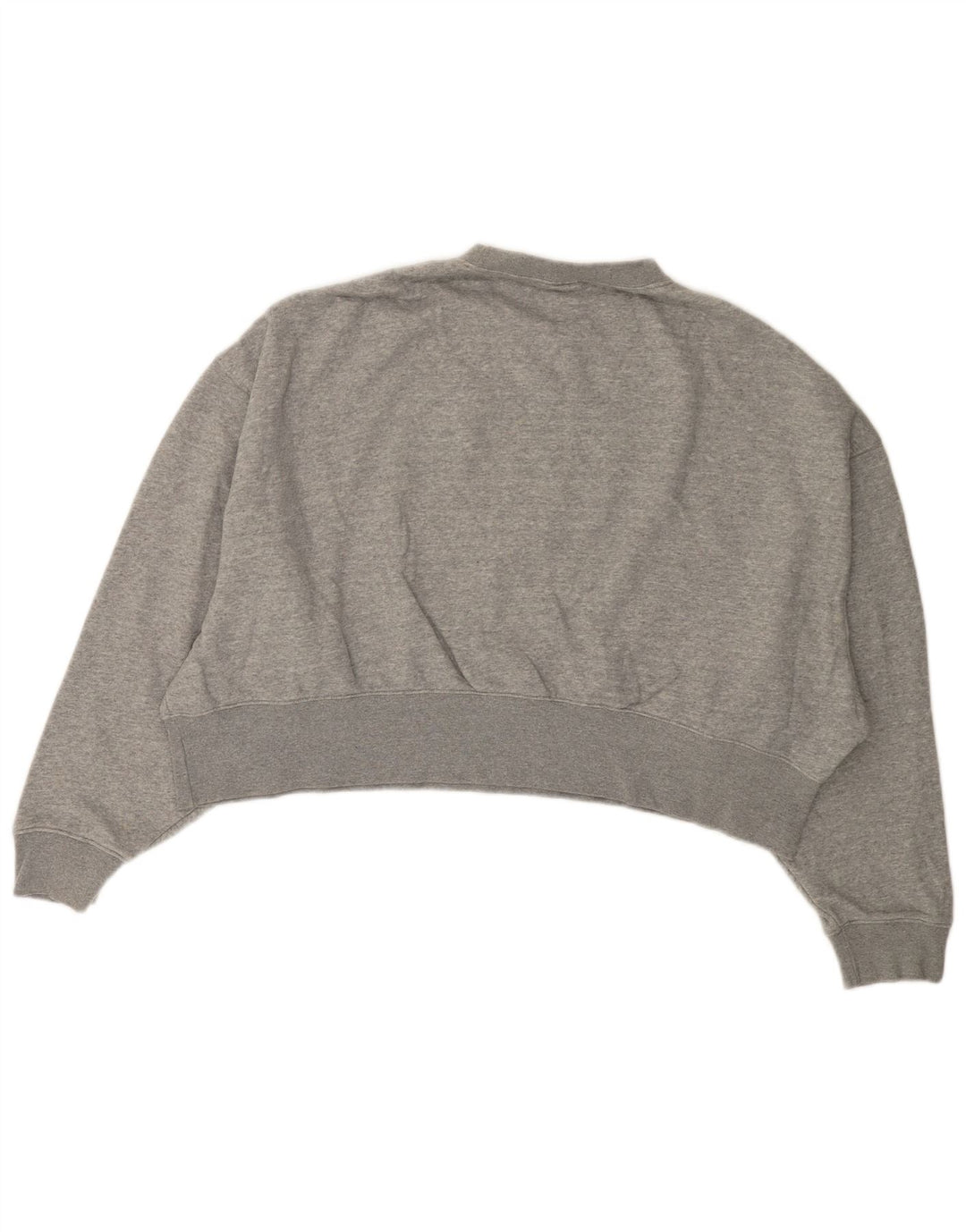 NIKE Womens Oversized Crop Sweatshirt Jumper UK 14 Medium Grey Bomuld