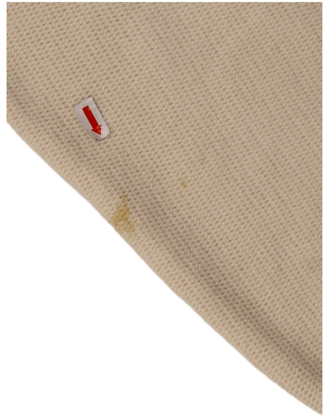 VINTAGE Herre V-hals sweater Stor Beige Bomuld