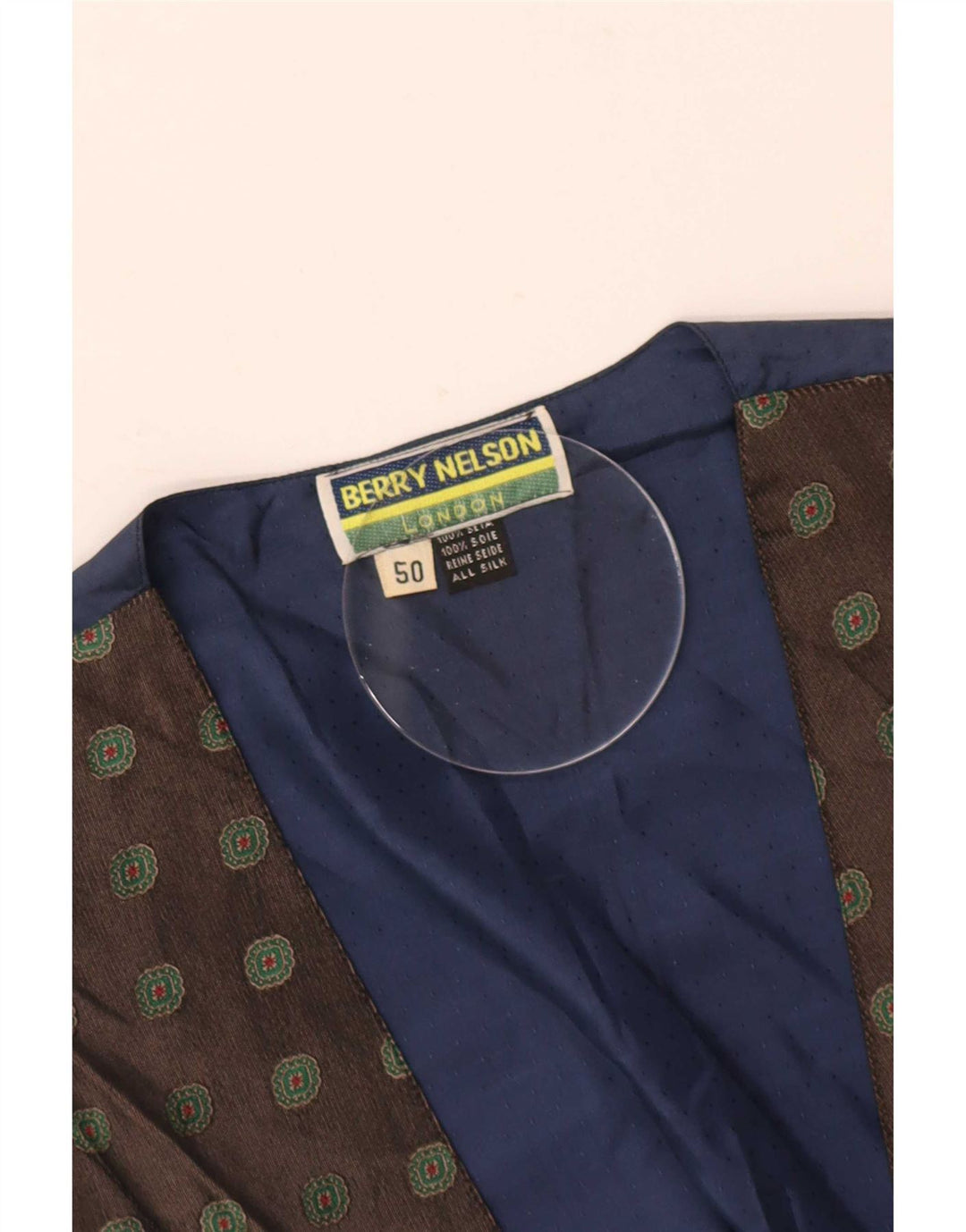 Vintage herrevest IT 50 Medium Khaki Geometric