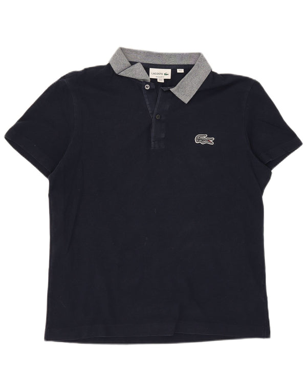 Lacoste Herre Regular Fit Polo Shirt Størrelse 4 Medium Marineblå Bomuld