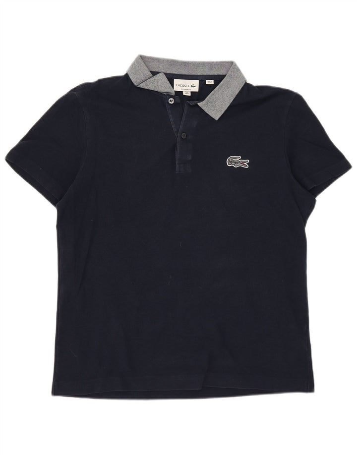 Lacoste Herre Regular Fit Polo Shirt Størrelse 4 Medium Marineblå Bomuld