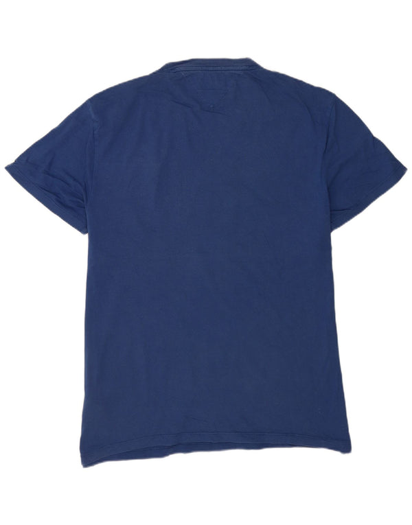 Tommy Hilfiger Herre Grafisk T-Shirt Top XL Navy Blue Colourblock