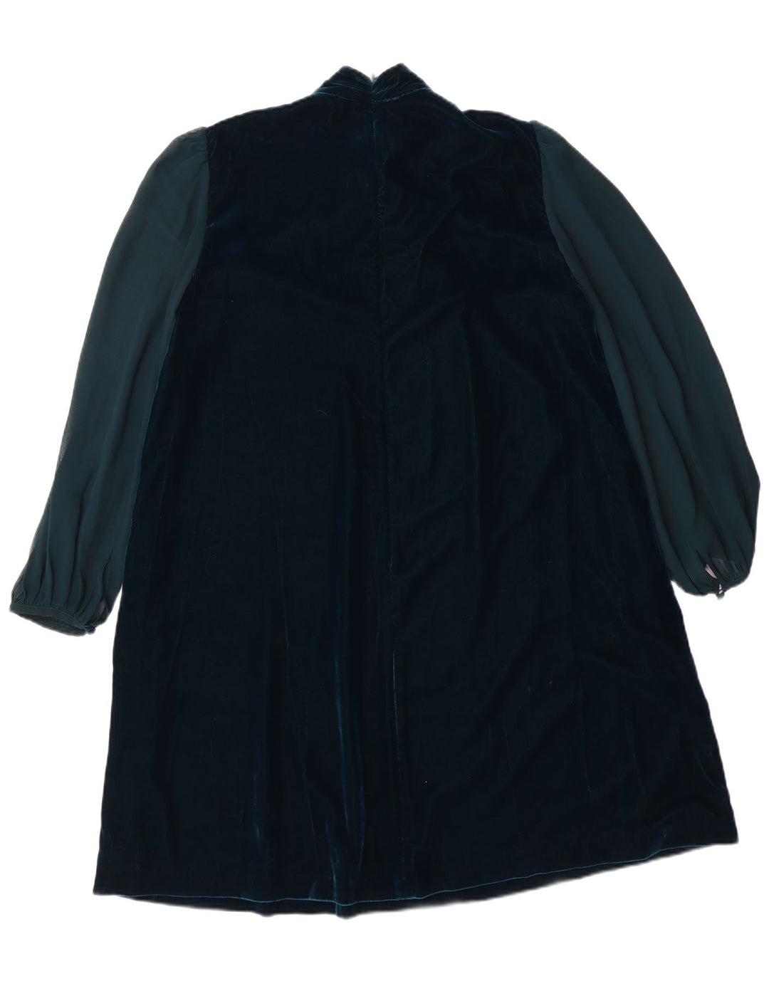 HOBBS Dame Oversized Velour A-Line Kjole UK 10 Small Green Colourblock