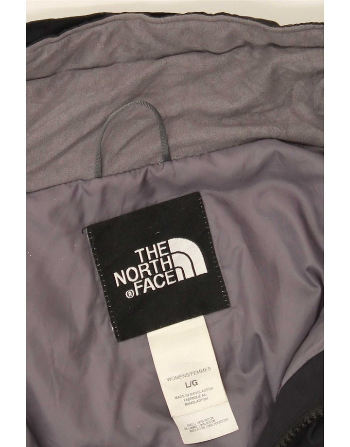 The North Face Dame Hætte Skijakke UK 16 Stor Sort Colourblock
