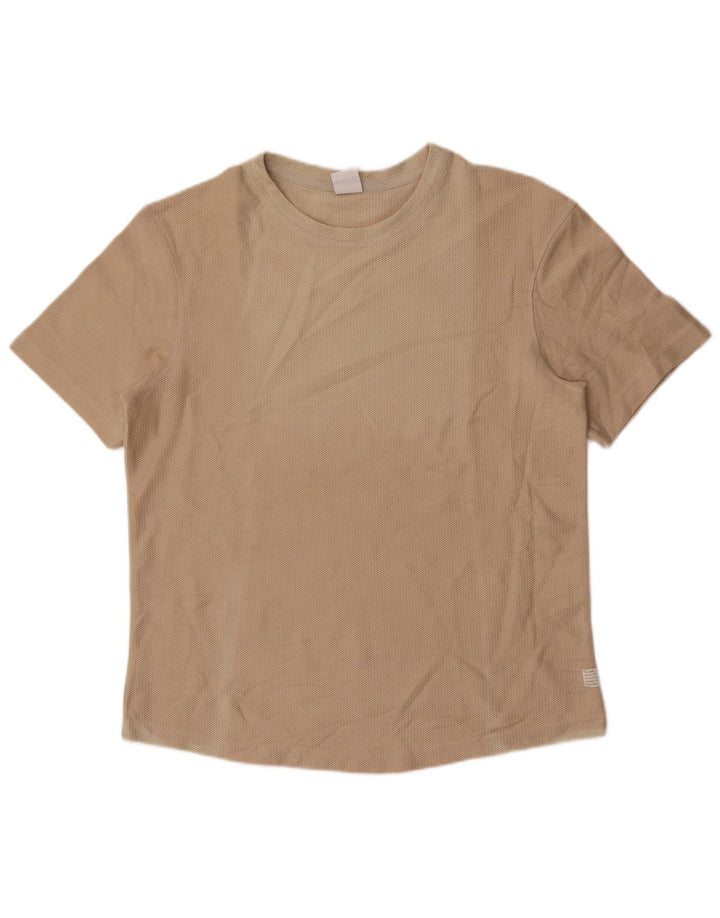 Zara Herre T-shirt Top Medium Beige Bomuld