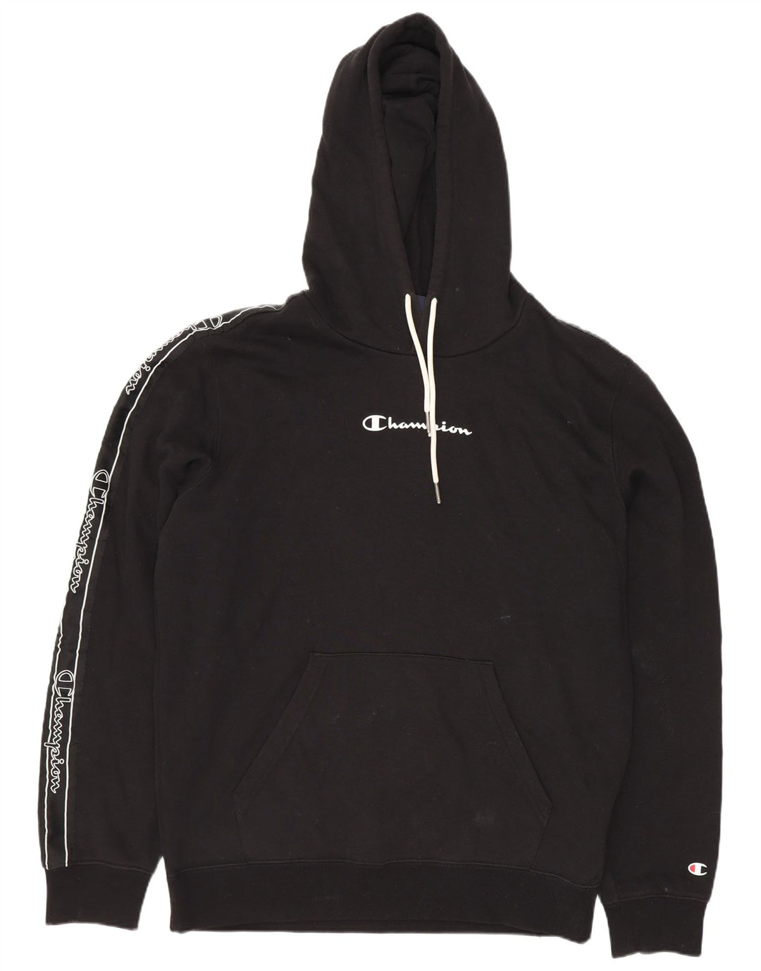 Champion Herre grafisk hættetrøje Jumper Medium Sort bomuld