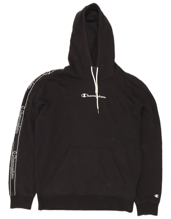 Champion Herre grafisk hættetrøje Jumper Medium Sort bomuld