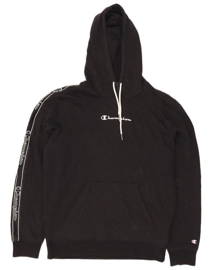 Champion Herre grafisk hættetrøje Jumper Medium Sort bomuld