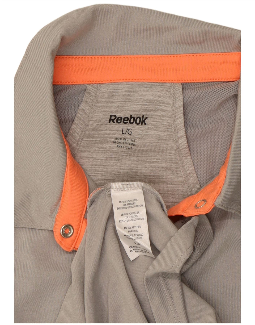 REEBOK ærmeløs poloshirt til kvinder UK 14 Stor grå polyester