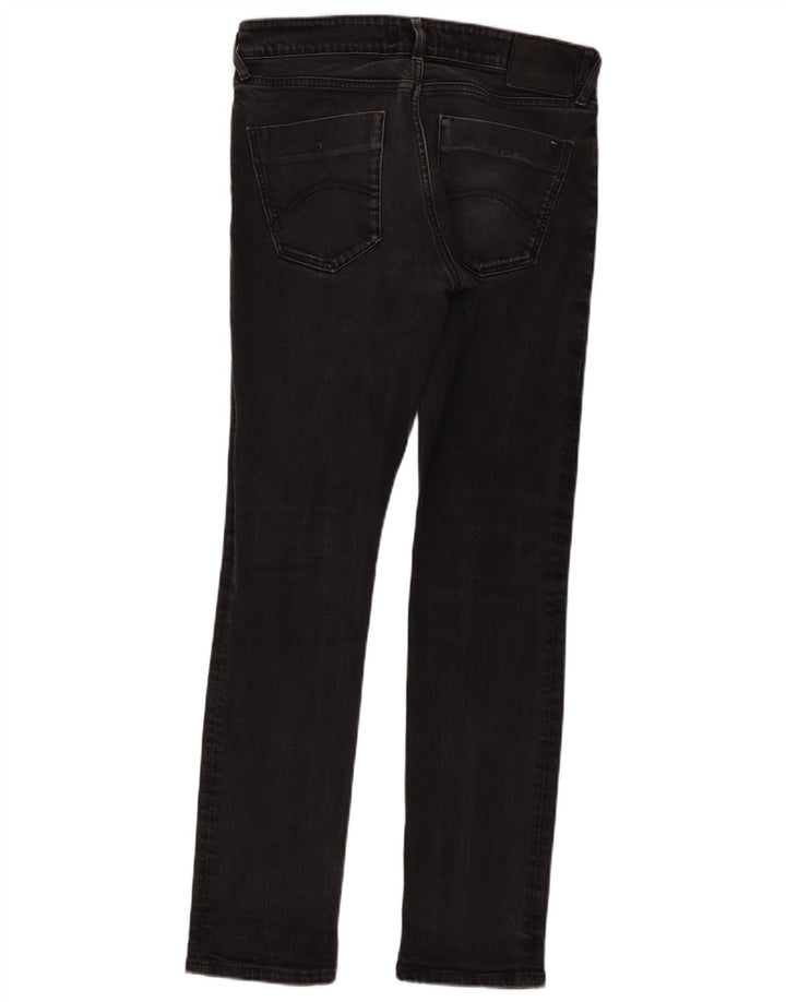 Tommy Hilfiger Herre Slim Jeans W32 L32 Sort Bomuld