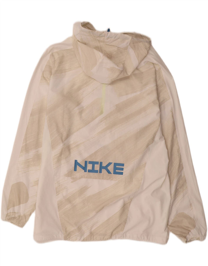 Nike Herre Dri Fit Pullover Regnjakke UK 40 Large White Colourblock