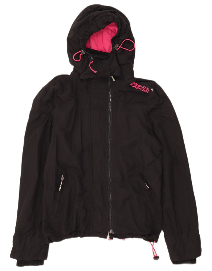 Superdry Windcheater Graphic Windbreaker Jacket UK 14 Medium Sort