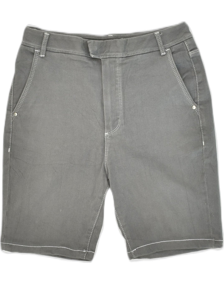 MASSIMO DUTTI Womens Denim Shorts US 6 Medium W26 Grey Cotton | Vintage Massimo Dutti | Thrift | Second-Hand Massimo Dutti | Used Clothing | Messina Hembry 