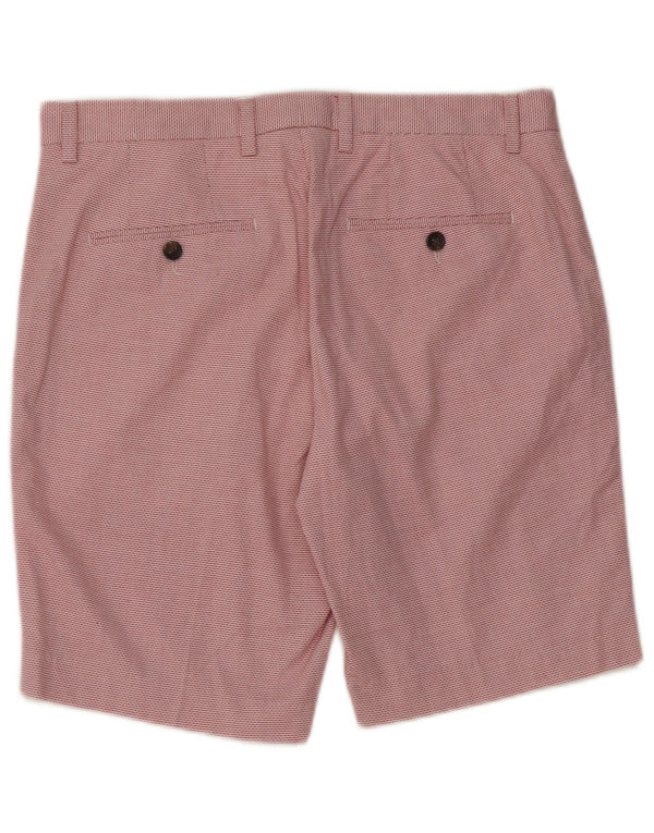 REISS Chino-shorts til mænd W32 Medium rød nålestribet bomuld