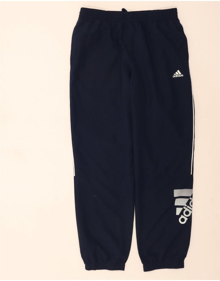 Adidas Herre grafisk træningsdragt Bukser Joggers Large Navy Blue Polyester