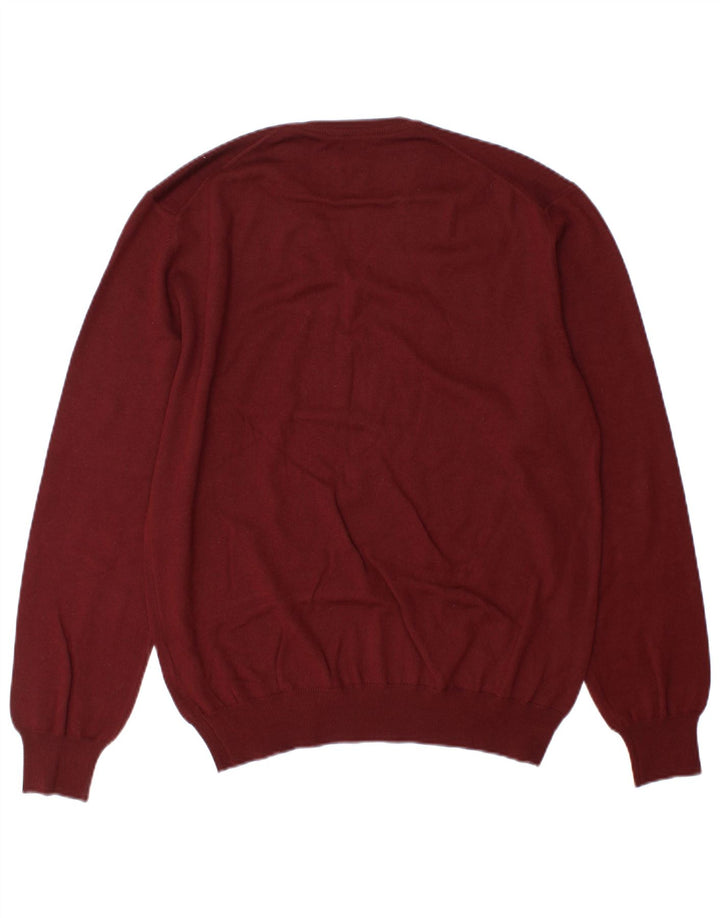 Boggi Herre V-hals sweater Stor Burgundy