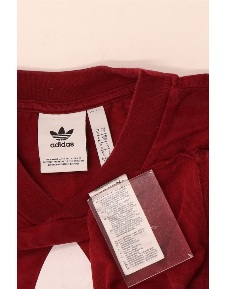 Adidas Herre grafisk T-shirt top lille rød bomuld