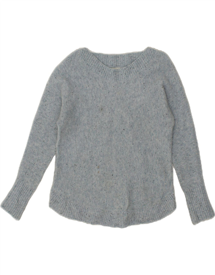 WHITE STUFF Womens Boat Neck Jumper Sweater UK 10 Small Blue Flecked Vintage White Stuff and Second-Hand White Stuff from Messina Hembry 