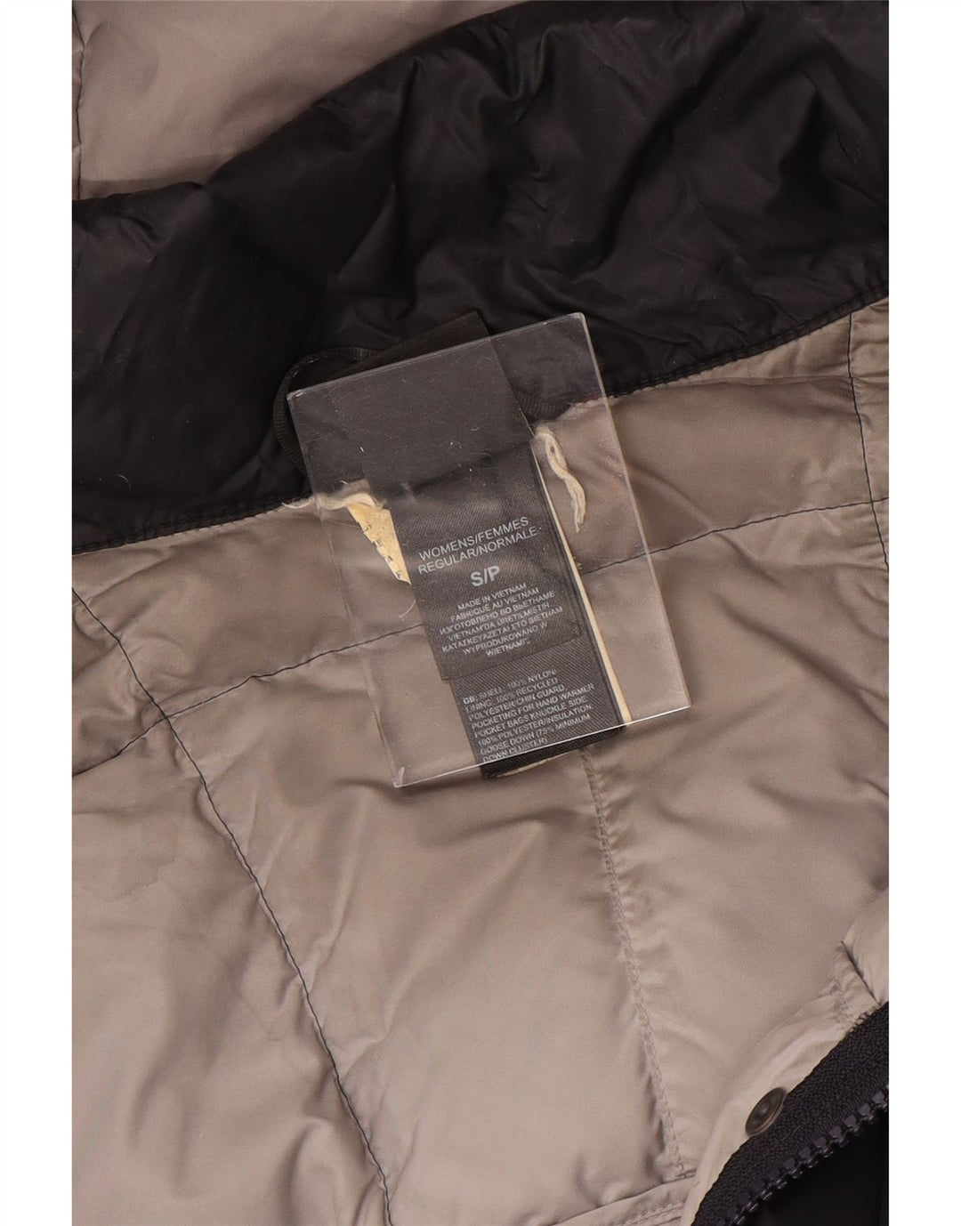THE NORTH FACE Dame Oversized hættepolstret frakke UK 10 Small Navy Blue