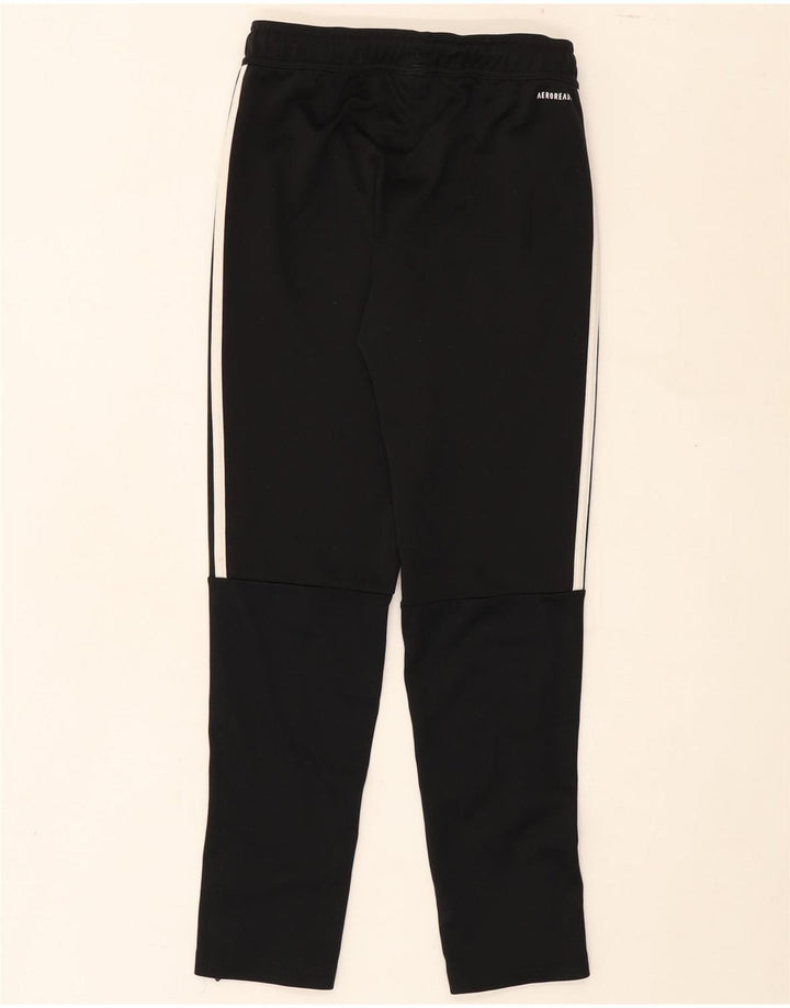 ADIDAS Boys Aeroready Tracksuit Trousers 11-12 Years  Black Polyester Vintage Adidas and Second-Hand Adidas from Messina Hembry 