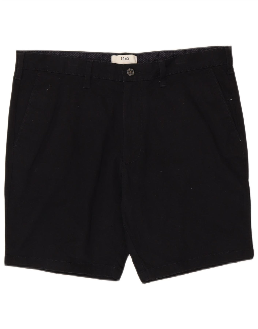 Marks & Spencer Herre Chino Shorts W36 Large Navy Blue Bomuld