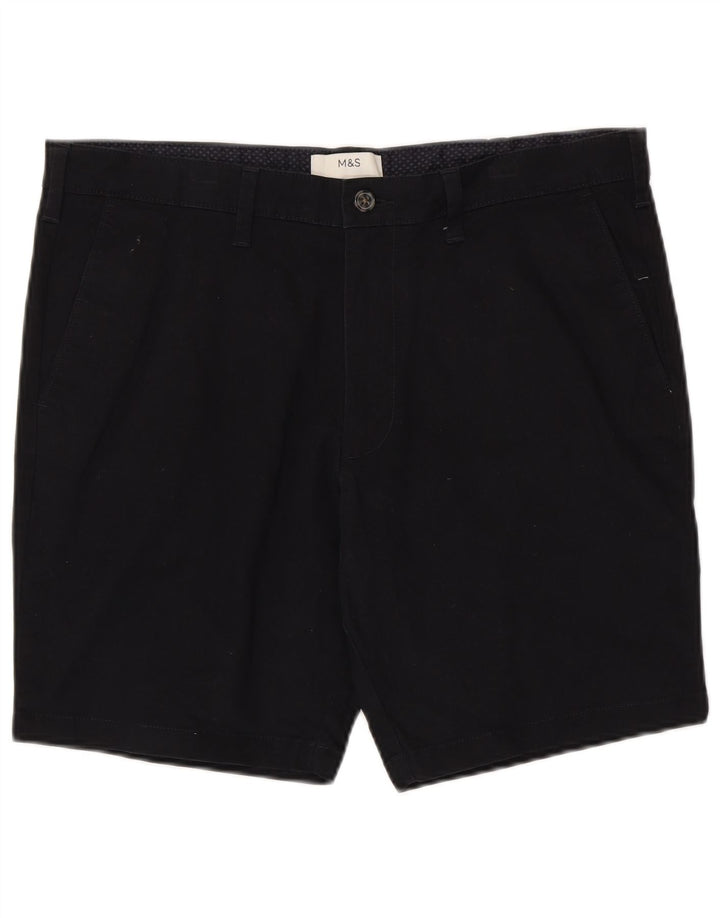 Marks & Spencer Herre Chino Shorts W36 Large Navy Blue Bomuld