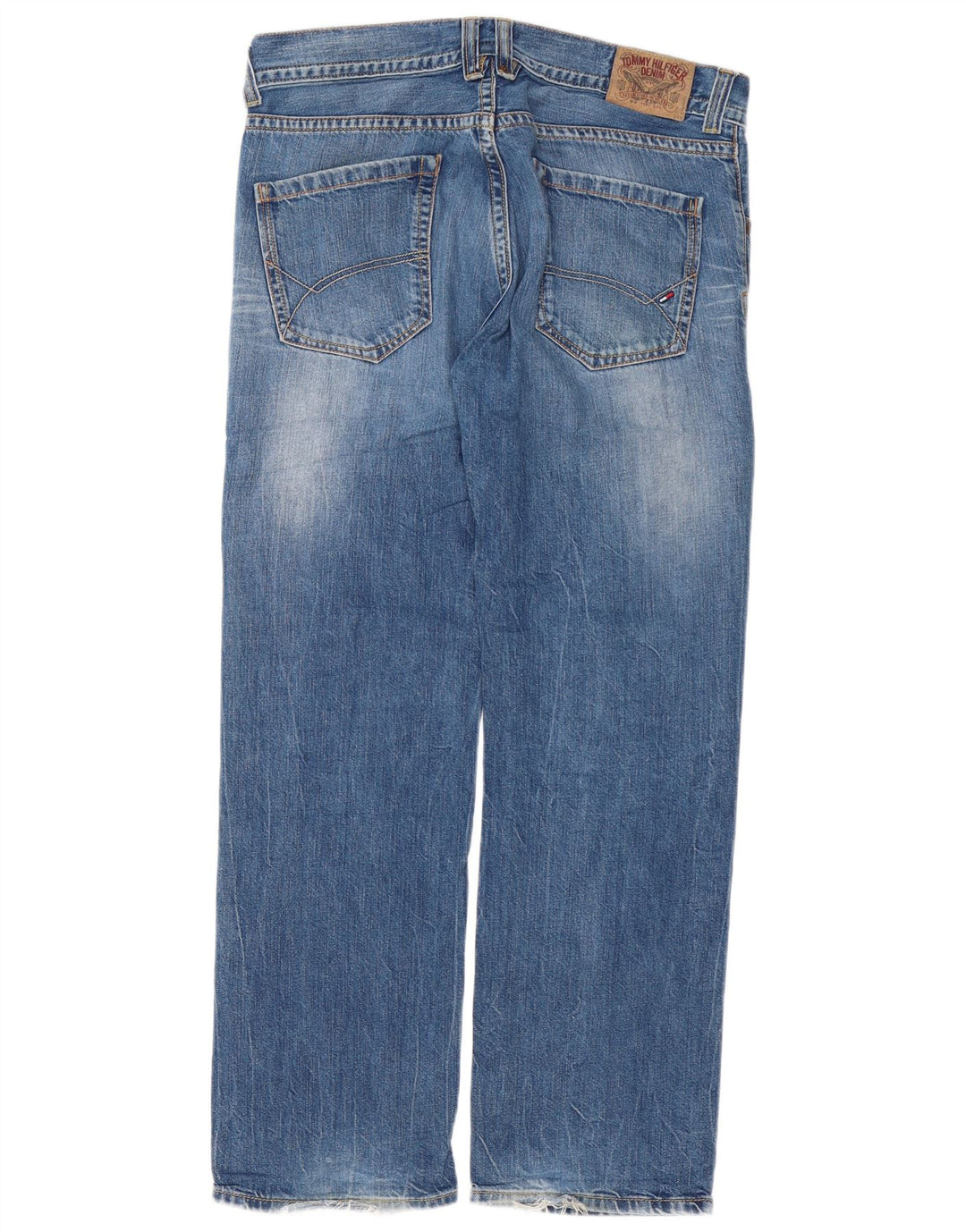 TOMMY HILFIGER Herre Wilson Straight Jeans W32 L30 Blå Bomuld